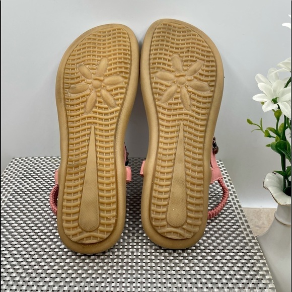 New Boho Beads and Stone Summer Flat Casual & Dressy Thong Toe Sandals - Picture 6 of 6